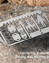 12 in 1 Survival Card Arrow Multifunctional Pocket Knife Fishing Hook Fork Saw Multitool for Hunting Outdoor Camping Tool