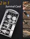 12 in 1 Survival Card Arrow Multifunctional Pocket Knife Fishing Hook Fork Saw Multitool for Hunting Outdoor Camping Tool